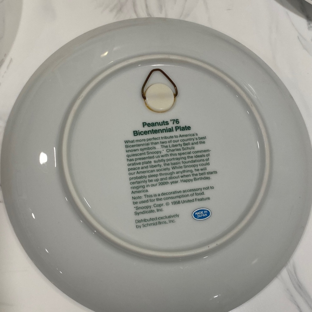 SALE!!!Peanuts 1976 Bicentennial Plate.  4 available. Price is for 1. - Picture 4 of 5
